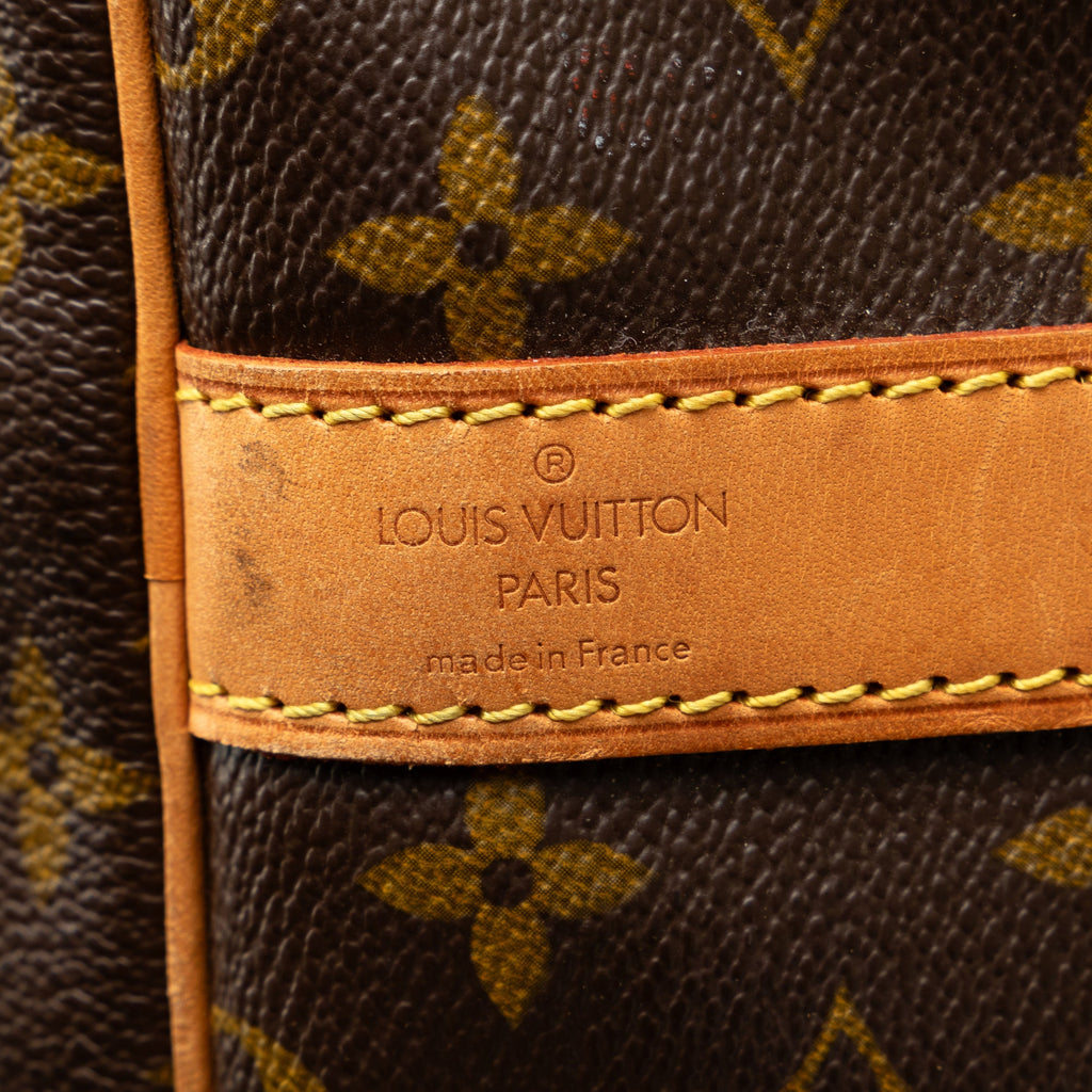 Unisex Brown Vuitton Monogram Bandouliere Keepall Canvas Louis Authenticated Bag (Good) Travel Pre-Owned 60 WeekenderBag