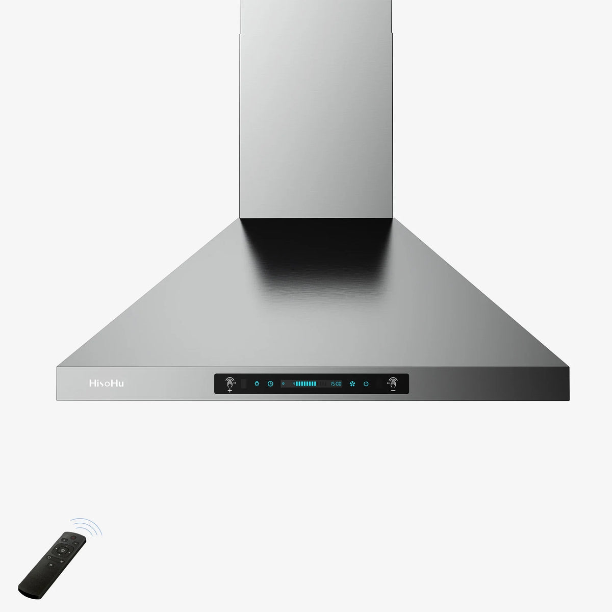with HisoHu Stainless Vent CFM Kitchen Mount 4 Convertible Range Speed LED Hood Hood Inch Hoods Gesture Duct, Steel lights(A02-36") Ducted/Ductless 780 Dimmable Hood, Sensing Exhaust 36 with Wall