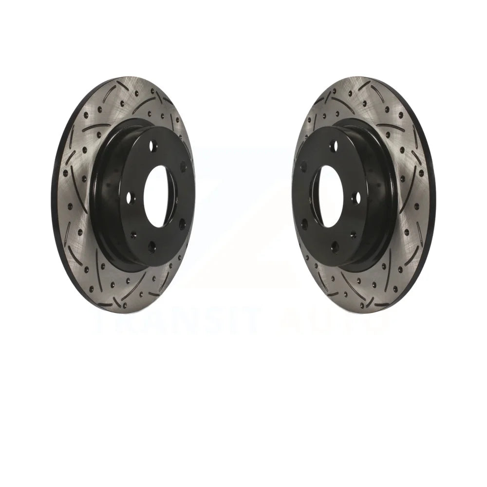 CX-3 For Drilled Mazda Rear CX-30 Slotted Coated Sport KD-100193 Pair Disc Brake 3 Rotors