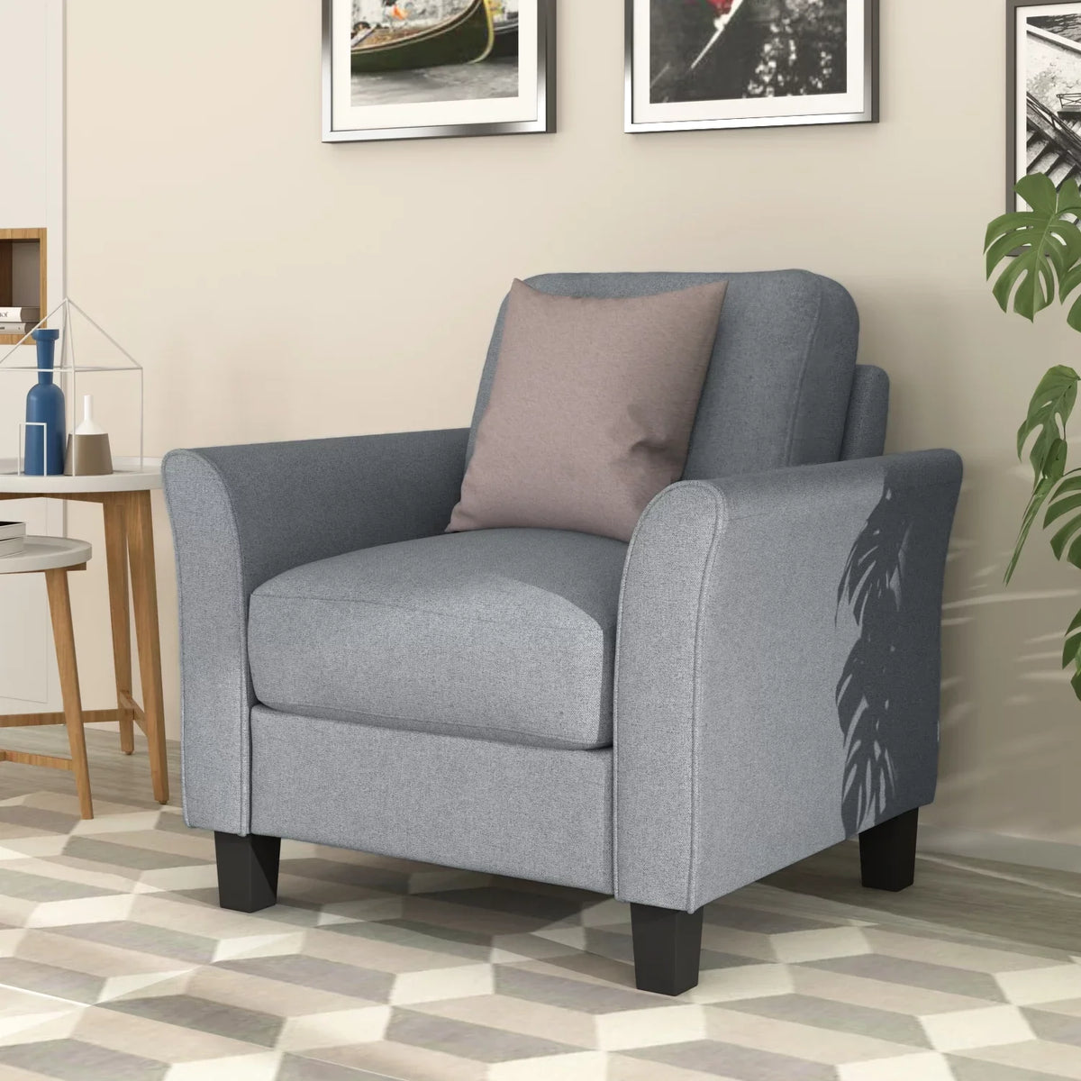 and Room (Gray) chair Anself Sofa Furniture 3-seat Living