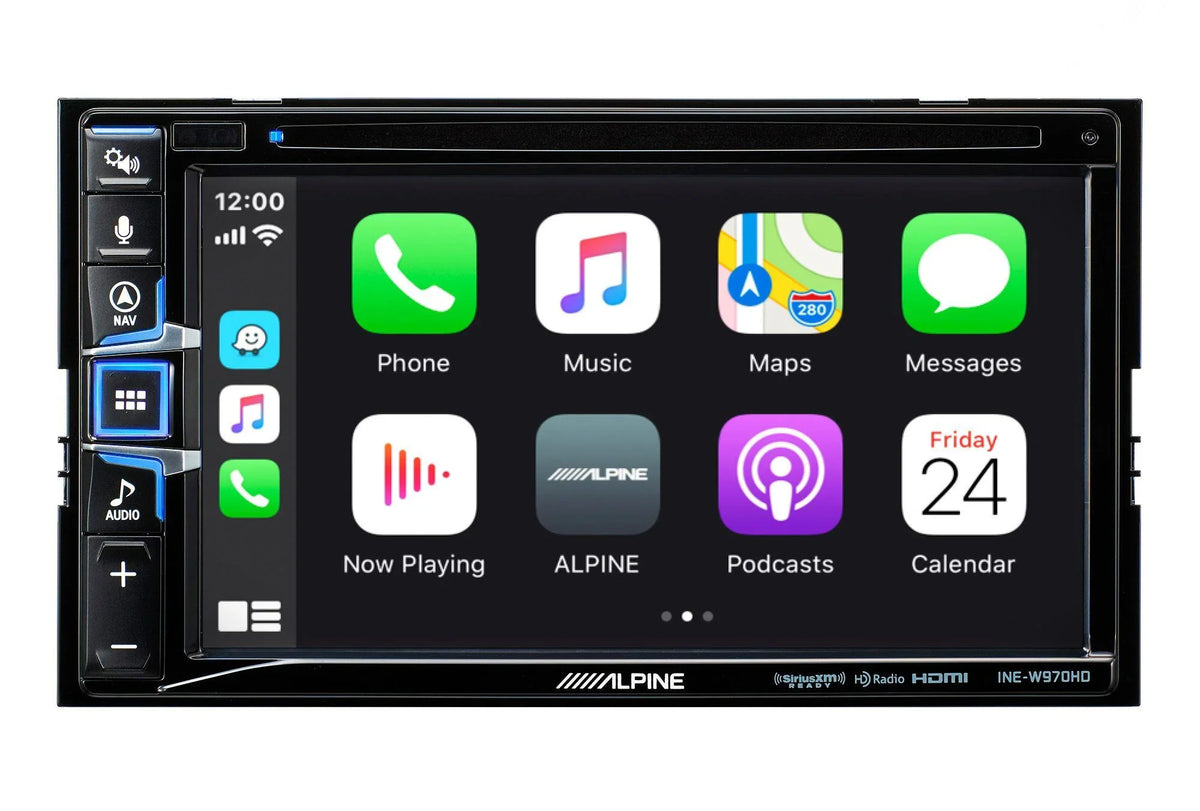 Player Monitor CarPlay/Android/GPS Alpine DVD INE-W970HD Receiver+Camera 6.5"