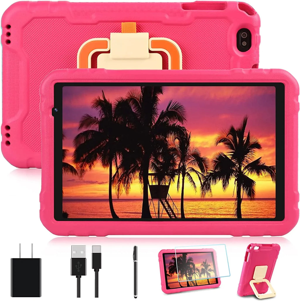 Tablets Pink inch 64GB 11 IPS HD 4GB Tablet 10 Case Android Touchscreen Split Kids Screen Drop-Proof ROM Wifi RAM