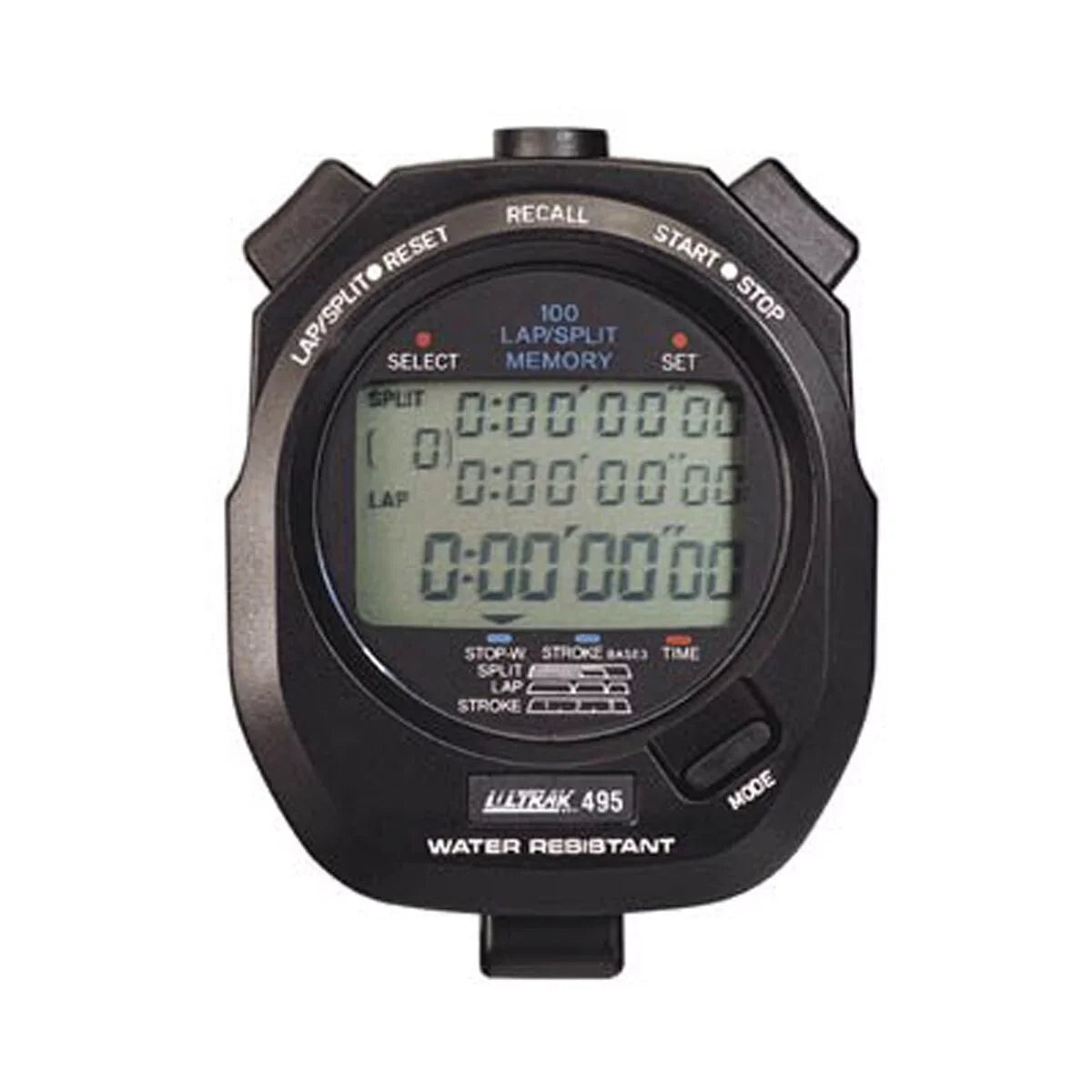 Ultrak Split Stopwatch Black Dual Memory - 495-100