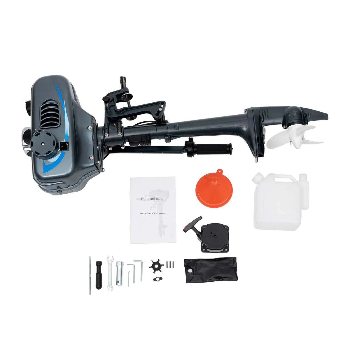 2 Fishing 3.5HP Stroke Water Cooling Boat Motor Outboard WUZSTAR W/CDI Engine System