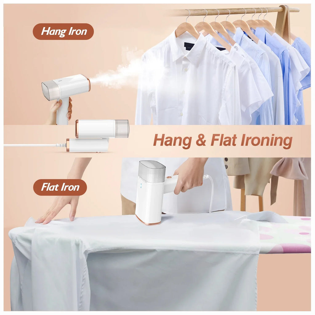 Electric Garments with Wrinkles iMounTEK White up Tank, 30S for 1000W 120ML Clothing Brush Steamer Travel Handheld Portable Water Steamer Heat Remover Foldable