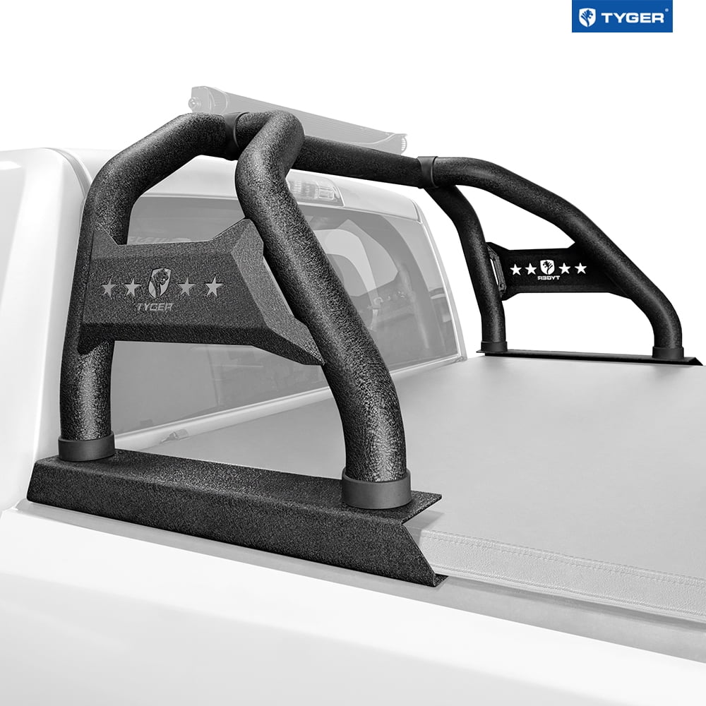 Roll Mount Black GMC | Sport Bar Textured Tyger | 2015-2024 | Light with Chevy Bar Colorado | TG-SB7C88518 Compatible Canyon Auto