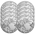 oz .999 Troy 10 - Fine 1 Achilles Round Silver Lot of Design