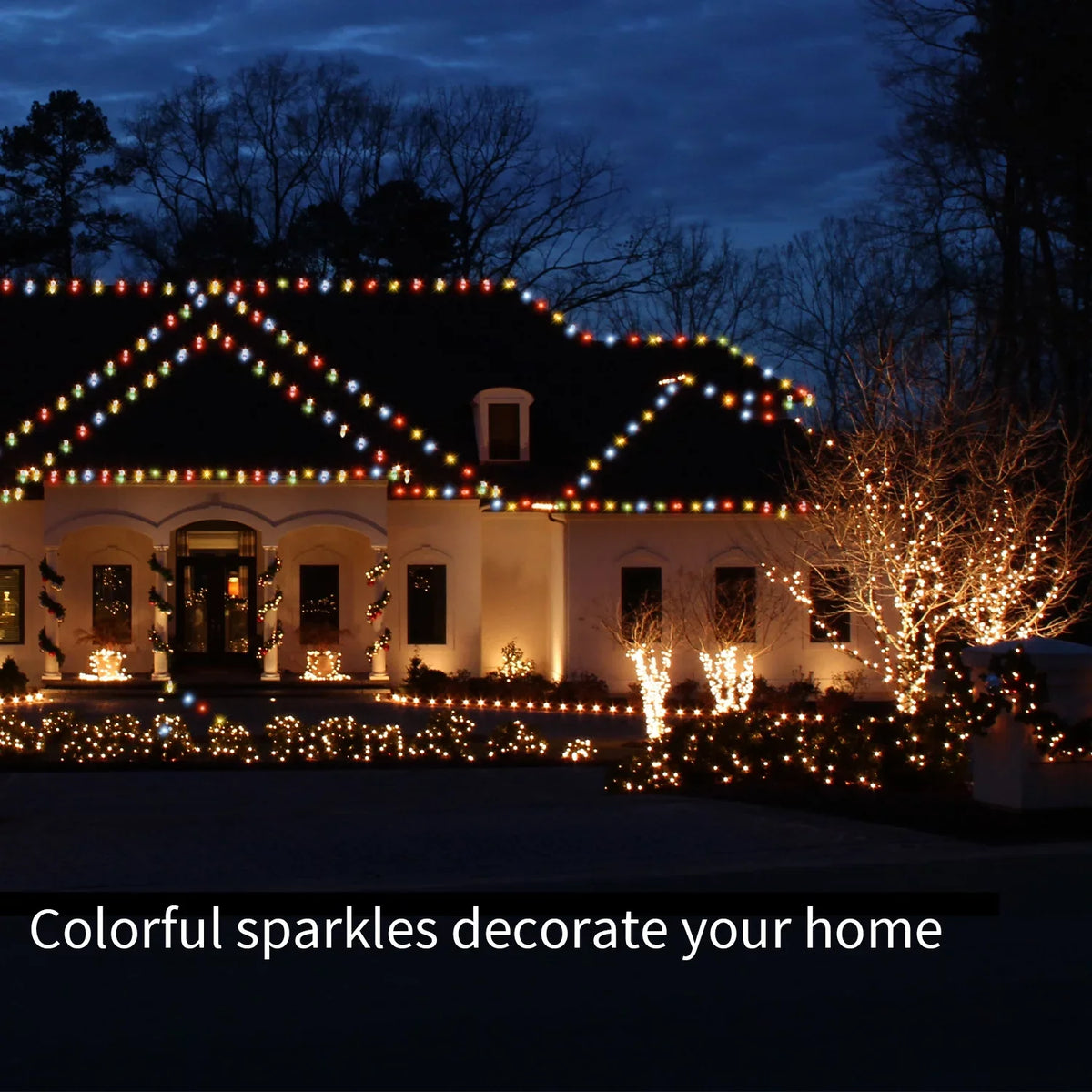 Light C9 Bulbs Changing Lights Waterproof 20 23ft Outdoor, String Christmas Lights LED Eva's Color