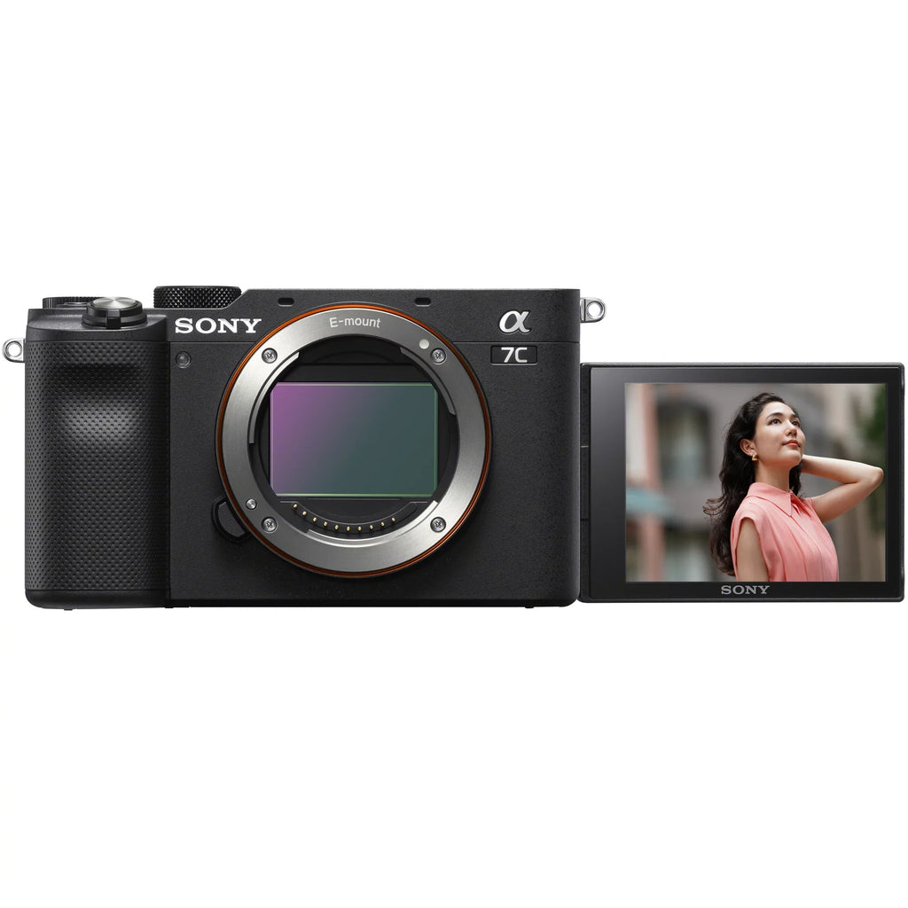 Sony Case and Backpack Bundle a7C Mirrorless Sony F1.8 , Accessories Full-frame Photography Deco Body with Frame Black Software 50mm FE SEL50F18F Gear with Camera ILCE7C/B Full Lens