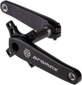 Black HF-2 Crankset - Promax Spindle, 180mm, 2-Piece, 24mm