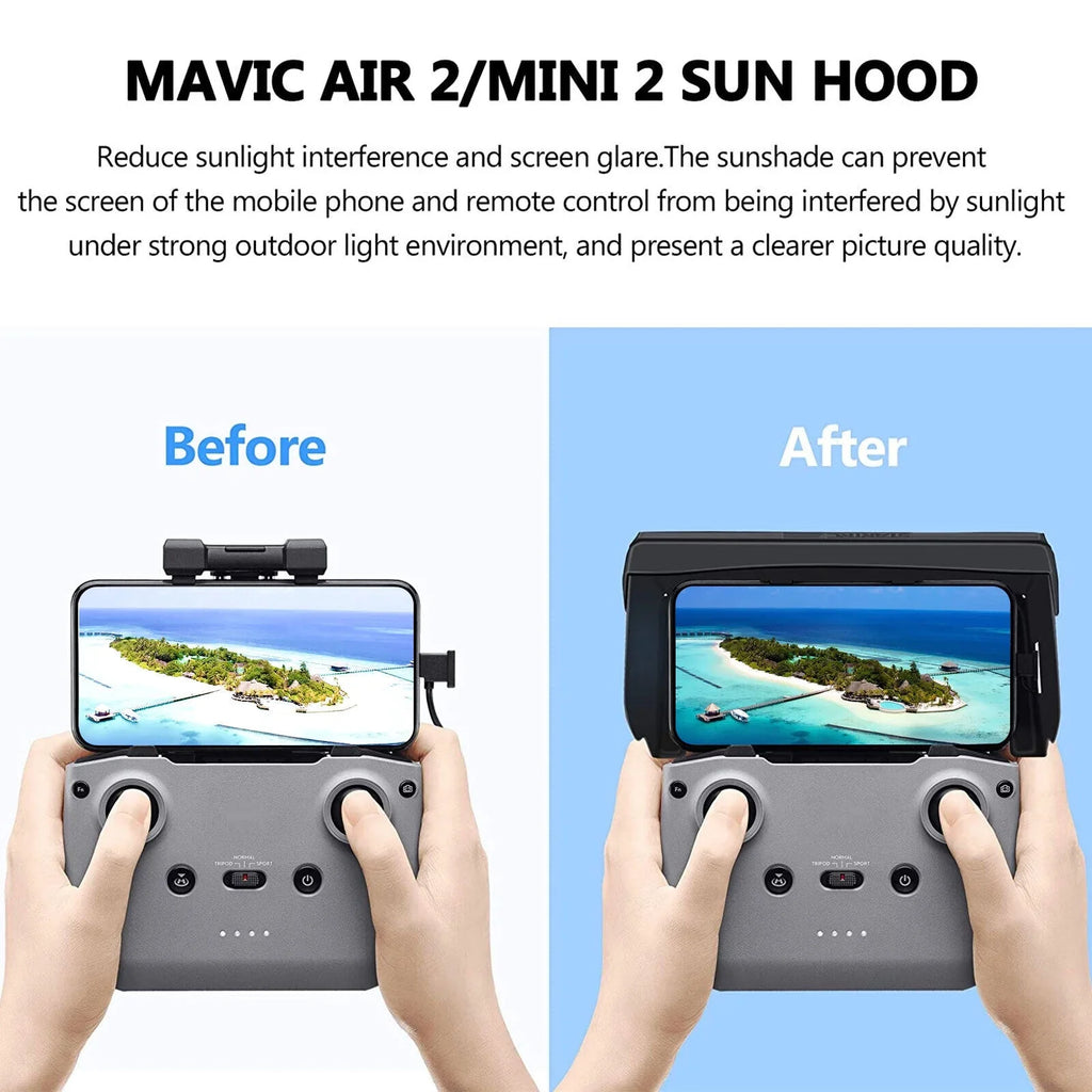 Remote Mavic Phone PU Air DJI Foldable Drone for Hood Control Mini Sun Shade 2 2
