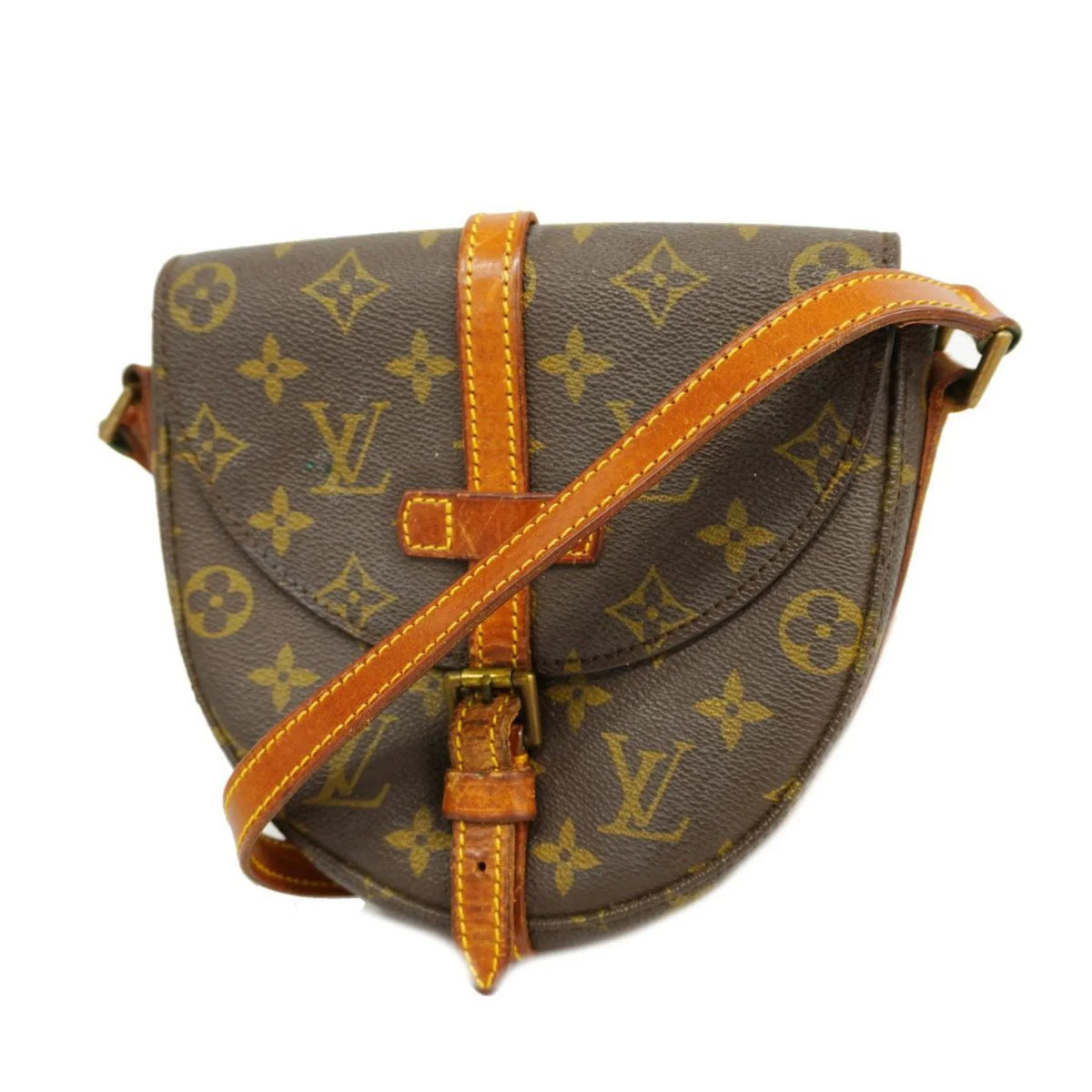 Bag M40646 Pre-Owned PM Chantilly Shoulder (Good) Brown Louis Monogram Ladies Vuitton