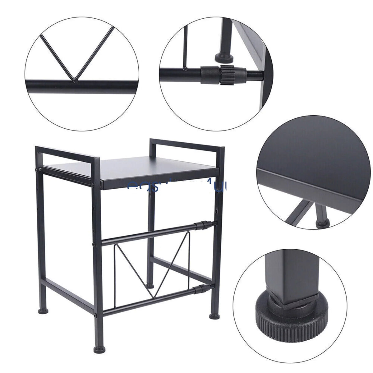 14.5~22.8 Stand, Shelf Rack, Oven Retractable Expandable Metal Kitchen Rack, Single Microwave Oven Cabinet Oven Rack inch Condiment Storage Microwave Countertop Tier Microwave