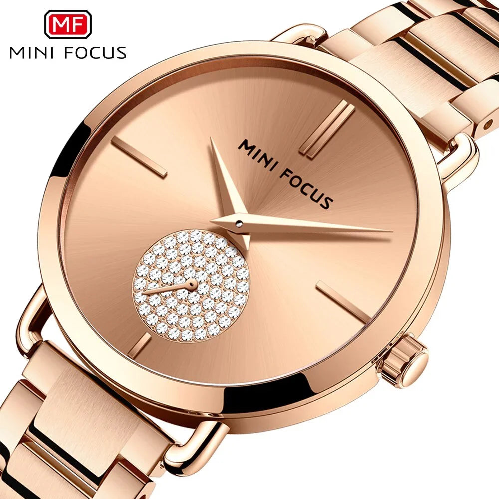 Steel For Feloj Girls Montre Brand Luxury Fashion Femme Stainless Relojes Top Ladies Watches Wristwatch Women's FOCUS MINI Mujer