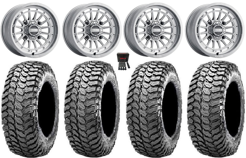 Gm 29" Delta Wheels Liberty Honda / 15" Pioneer 1000 Cut Talon / X3 Maverick Can-Am MetalFX Contrast Tires