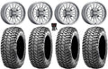 Gm 29" Delta Wheels Liberty Honda / 15" Pioneer 1000 Cut Talon / X3 Maverick Can-Am MetalFX Contrast Tires