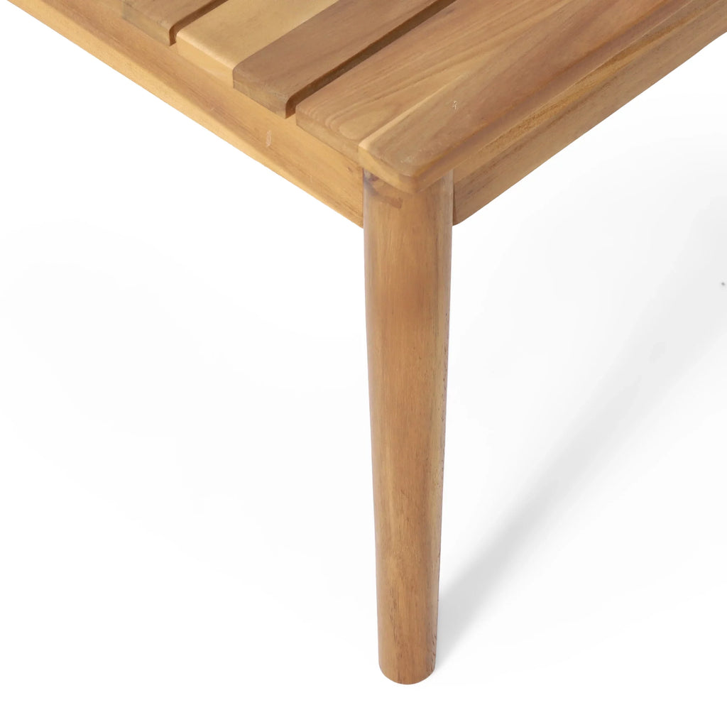 Remuda Wicker Wood and 4 Outdoor Teak Acacia Chat Seater , and Gray