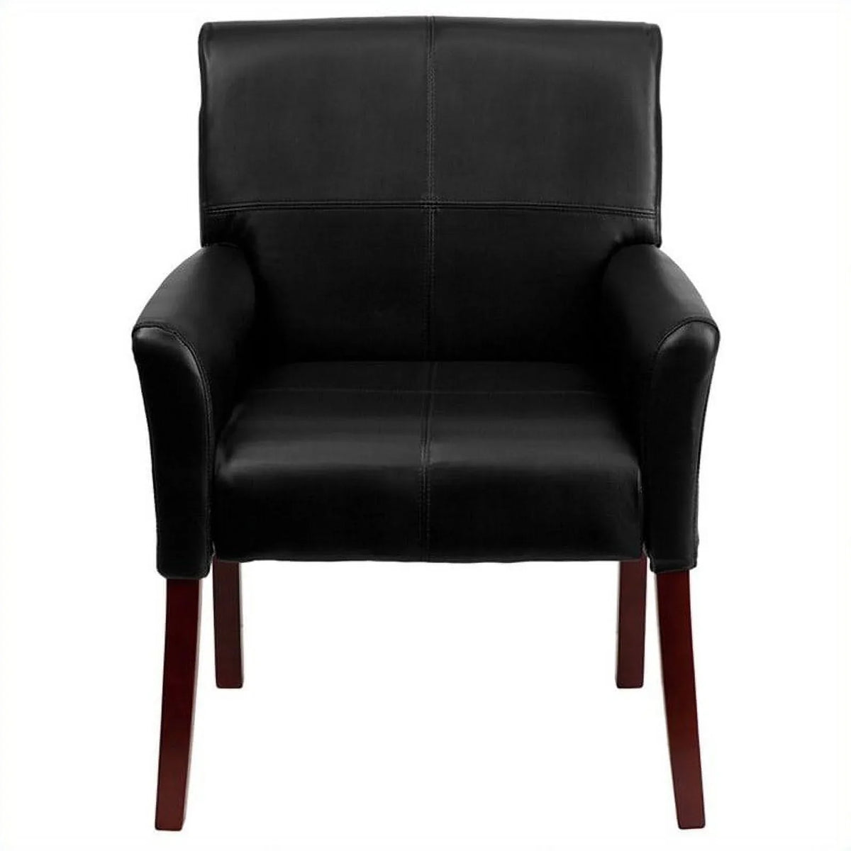 Chair Executive Side with Lane Legs in Mahogany Kingfisher Black Guest