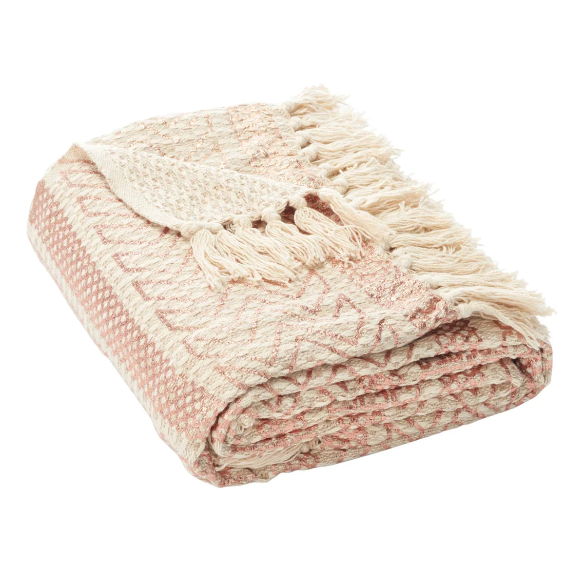 Beige/Copper with 60" Striped Throw x Fringe, SAFAVIEH 72", Becks
