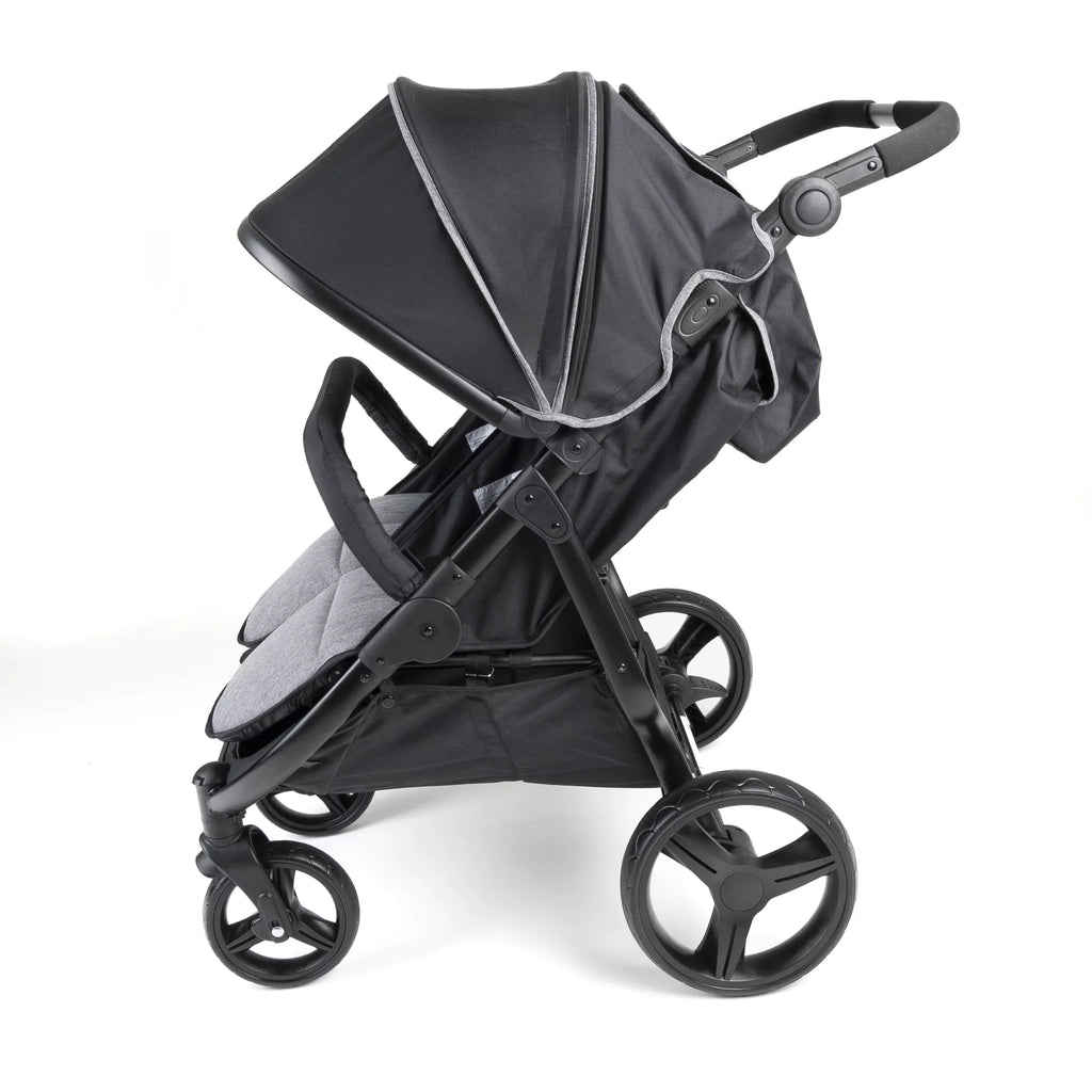 Gaggle Black/Gray Expandable Stroller Roadster Canopy, with Double