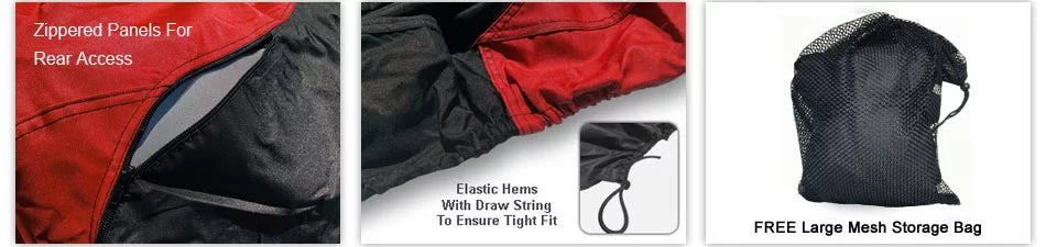 Storage For 1991-1993 LX Black RED Includes 650 Cover All / Ski - - Color Weather UV Jet Weatherproof And Trailerable Runner - Protects Sun, Straps Wave Trailer Rain, - from And YAMAHA More! Bag Rays,