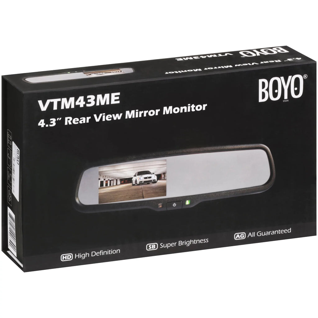 4.3" View VTM43ME Monitor Rear BOYO Mirror