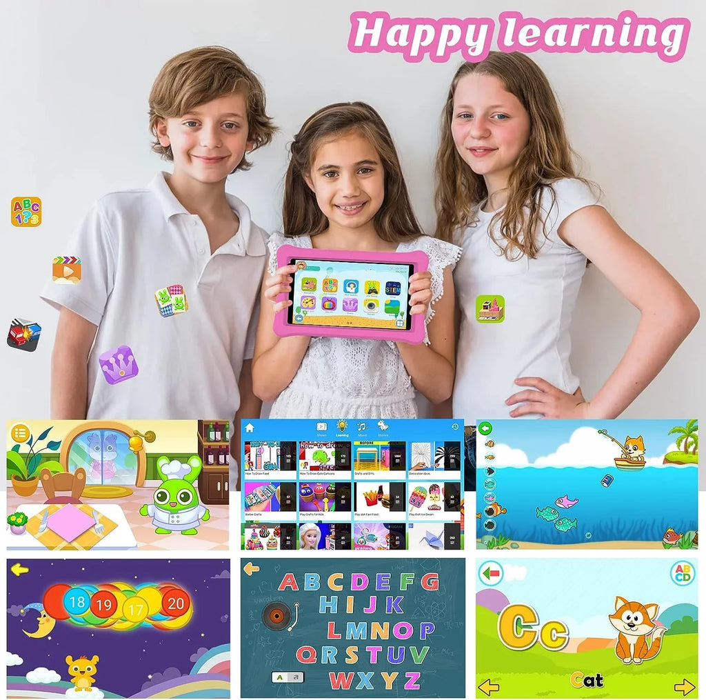 Certificated, Dual ROM WiFi, 11 Tablet for RAM Kids Tablet with Kids Tablets, for Control 32GB Bluetooth, Tablet Toddler Androrid Camera, Learning Parental Google Case, 7 Tablet, 2GB inch