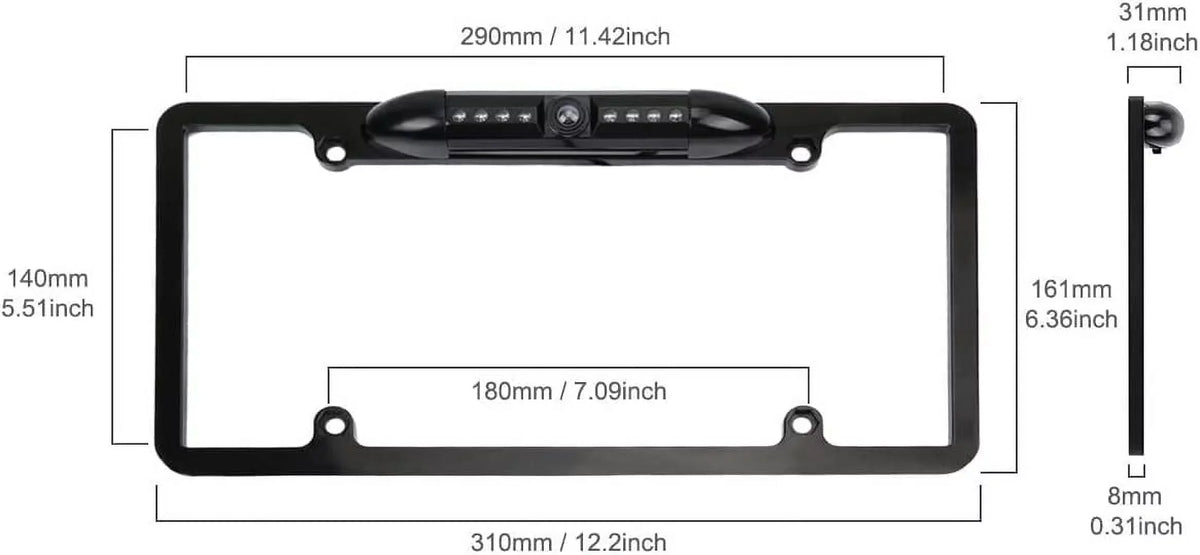 AVH-120BT Plate CAM108 HD Waterproof Pioneer DMH-100BT Vision Camera AVH-210EX Night Angle with Backup DMH-WT8600NEX View AVH-2550NEX Radio Compatible DMH1770NEX License Car DMH-160BT Rear 170°