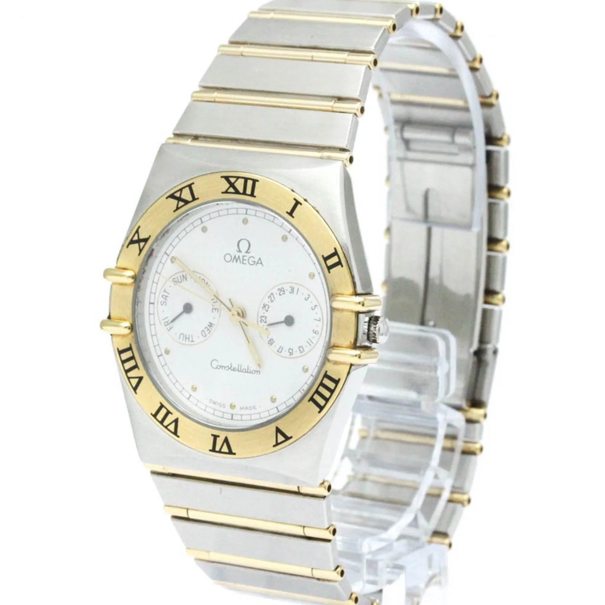 18K BF566004 OMEGA Steel (Good) Pre-Owned 396.1070 Constellation Polished Watch Gold Day Date