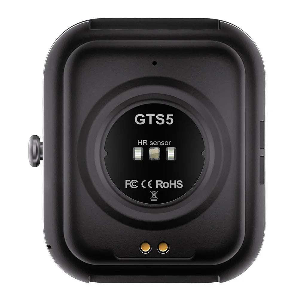 iOS GTS5 Fitness Smart Pressure Women Tracker for Blood Black and Watch Men Android