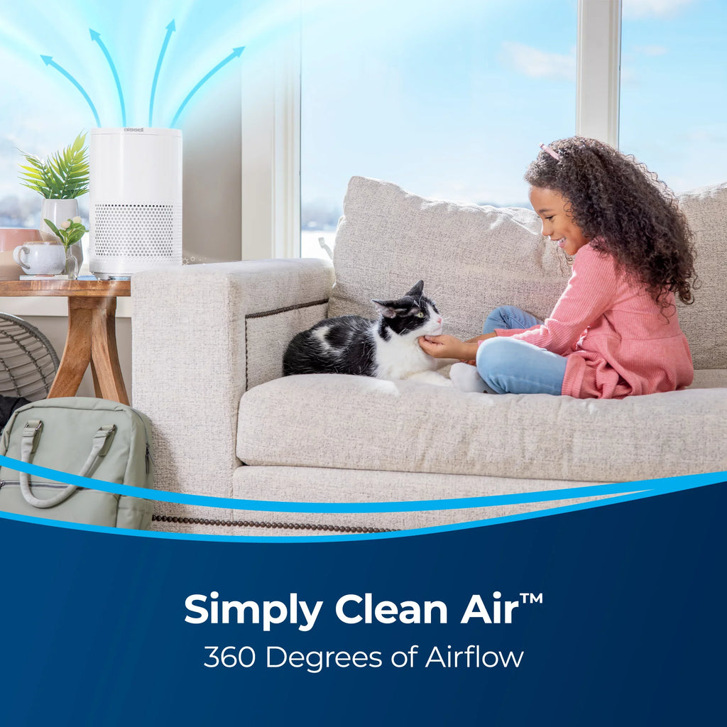sq. BISSELL rooms Purifier, ft., 110 MYair for Pro Air up to 3139A