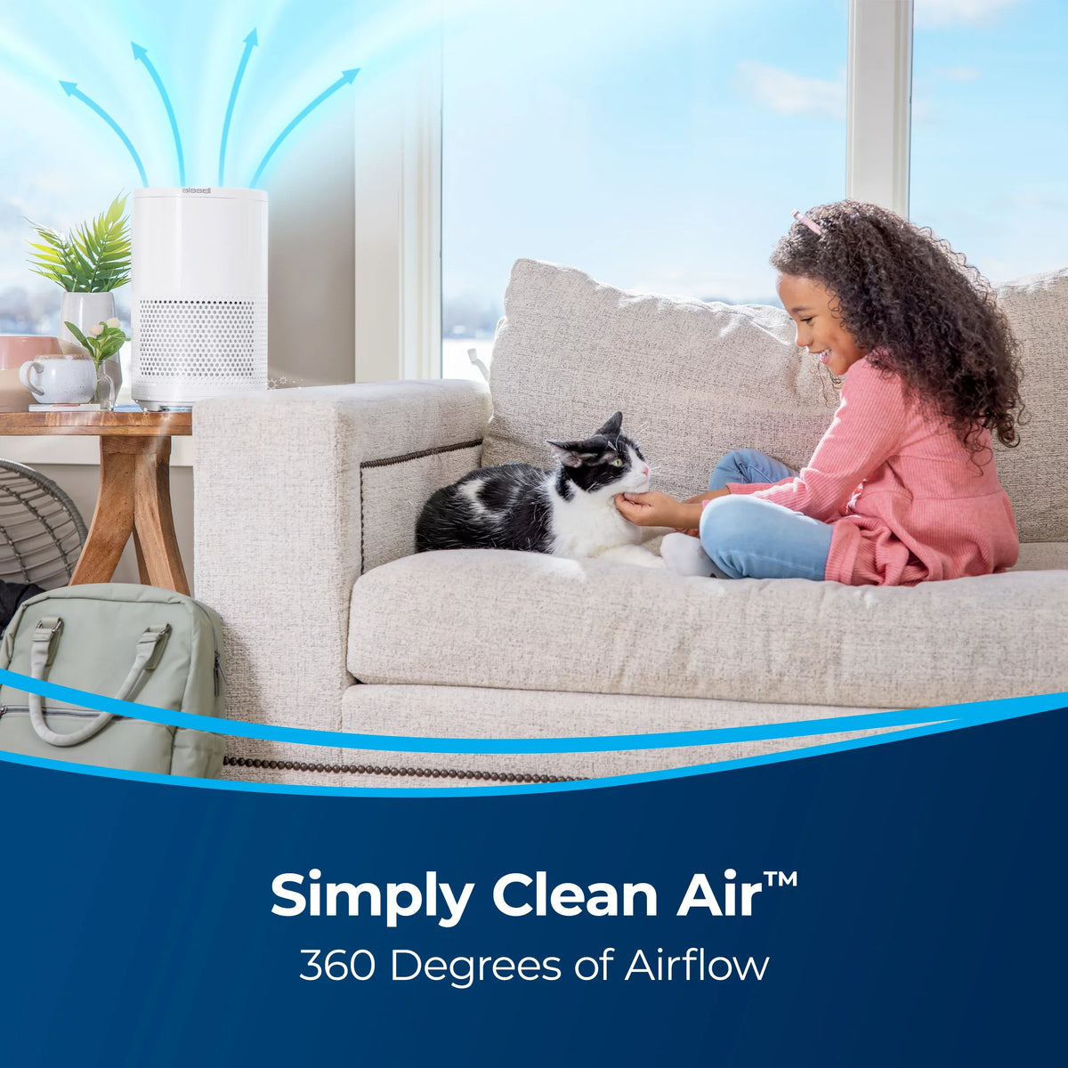 sq. BISSELL rooms Purifier, ft., 110 MYair for Pro Air up to 3139A