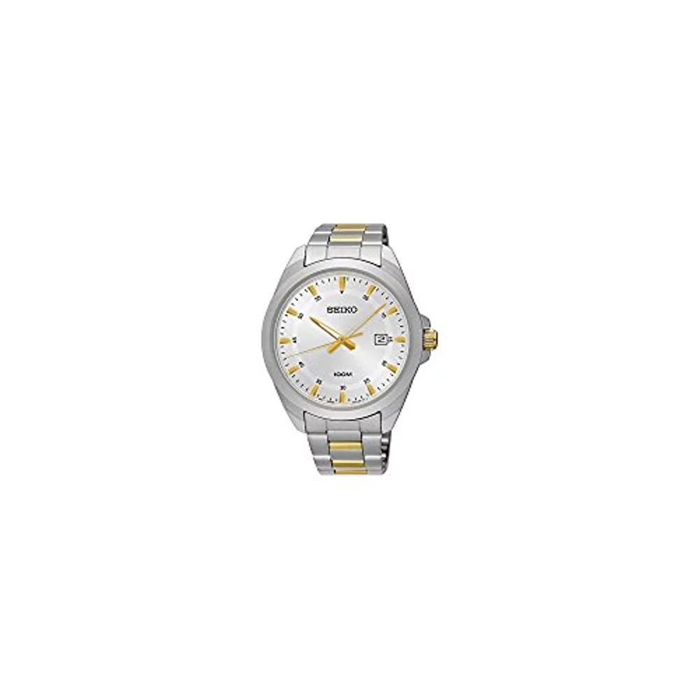 Steel Men's Silver with Stainless Date Watch Dial Seiko
