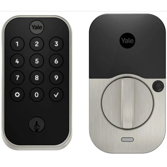 2 Wi-Fi Satin Deadbolts Nickel Keypad Assure