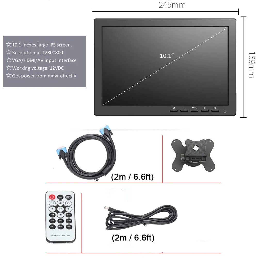 Mobile Waterproof Channel JOINLGO View 2.0MP 4 AHD Kit 10 Car Side Recorder 1080P Screen Night Camera DVR H.264 Vision Vehicle MDVR Car with Rear Video inches Front