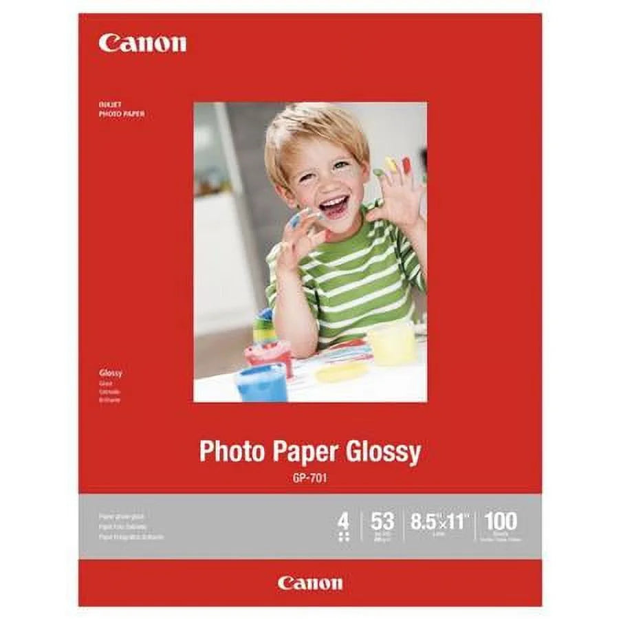 Photo (8.5 x Paper Glossy GP-701 Canon Sheets) 11", 100