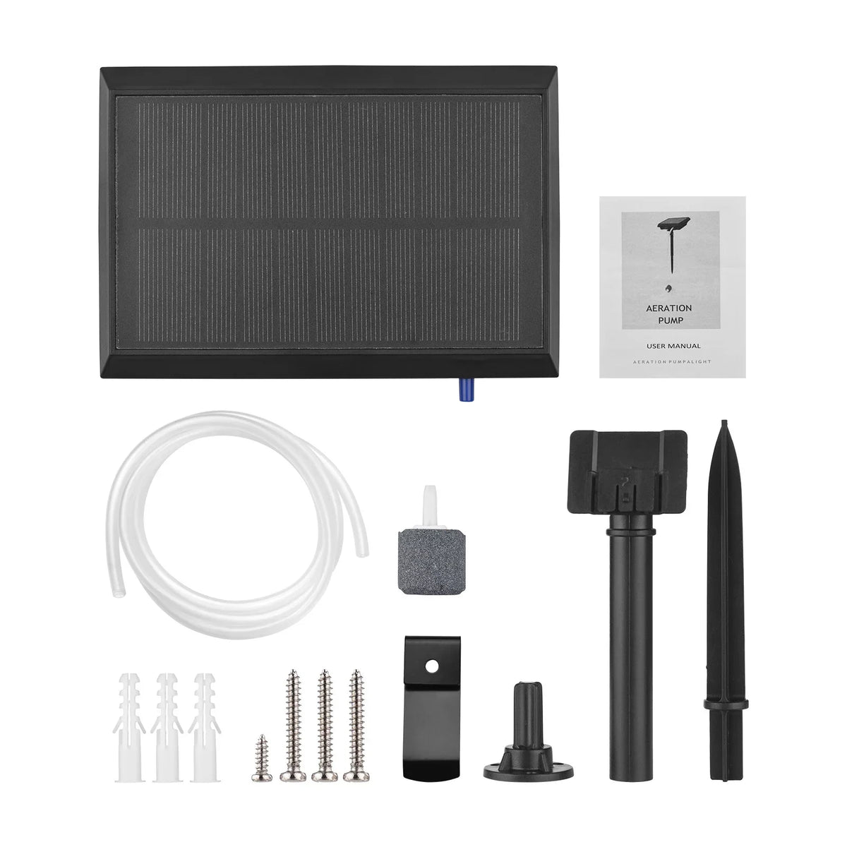 Fish Pond Rechargeable Fishing 5.5V Bubble Small Solar L Ponds Air Fish Air with Aerator & Garden Pools Pump for 1.5W Stone Tranportation Pump Circulation Oxygenator Aquarium