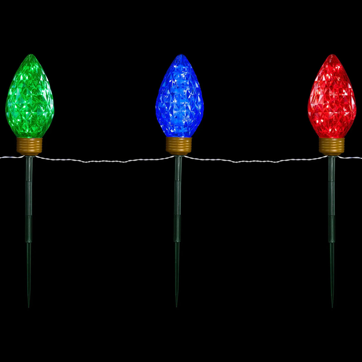Pathway ft - 3 Lawn Northlight Lighted C9 LED 3ct Christmas Multi-Color Stakes Marker