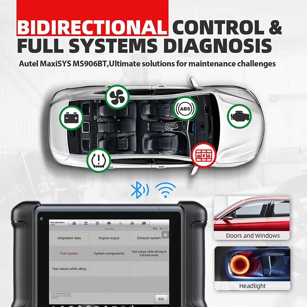 Control, MK906 Pro/ Same Pro/ Autel Tool MS906BT MaxiSys Services Scan Bi-Directional MK908 Diagnostic as Car MS906 36+