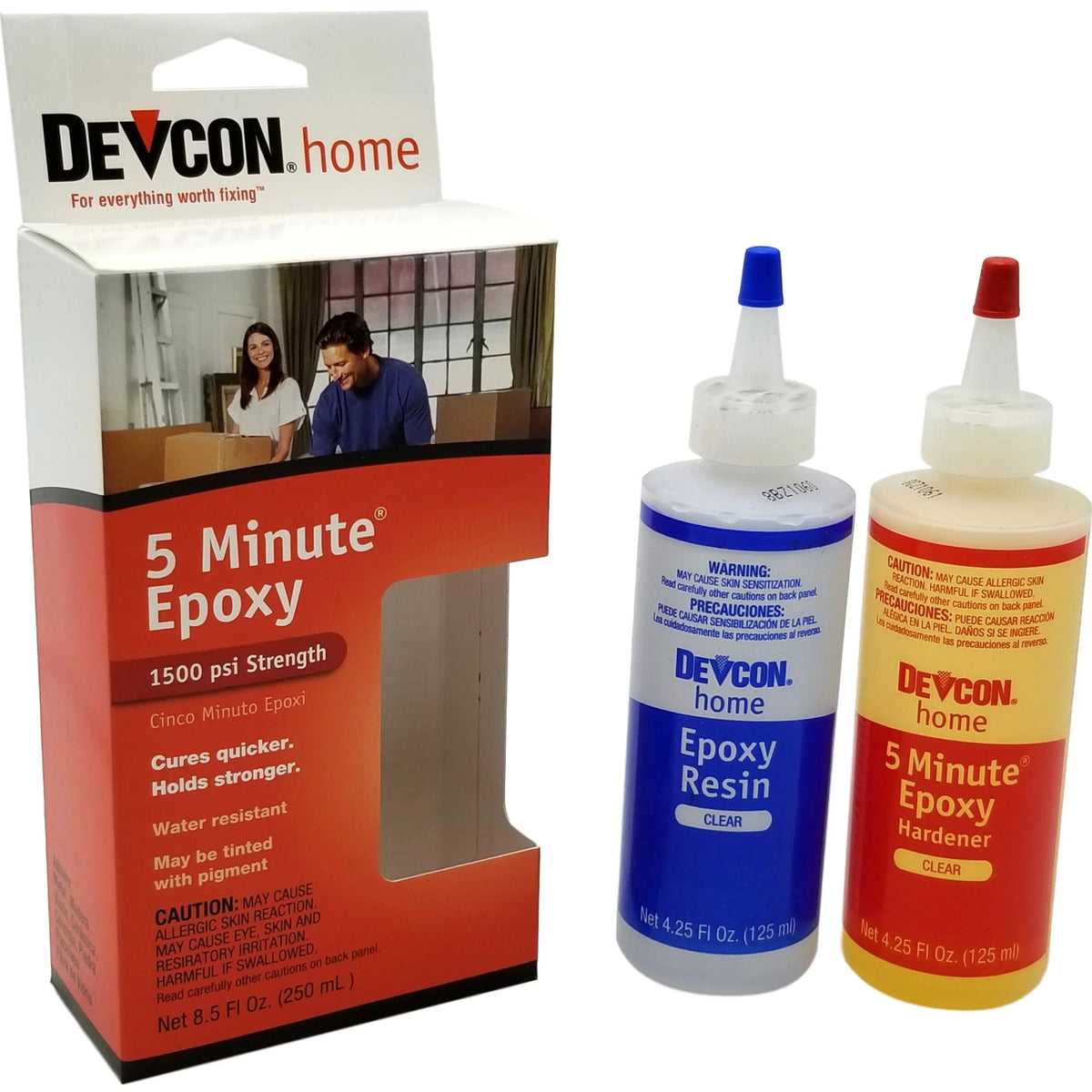 Bottles 2 Epoxy, 8.5 fl Minute 5 250ml Epoxy, Net Devcon oz