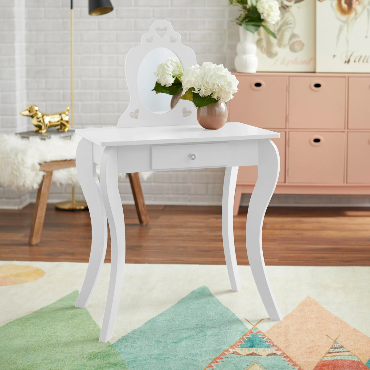 Vanity White Living Simple Set Alyssa Kids