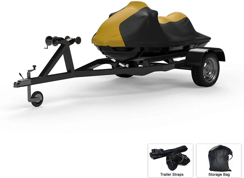 All Weatherproof - Trailerable UV SEA Weather DOO 2022 More! - and Bag - - Wake Covers Straps from Includes for PRO Trailer Protects Sun, Rain, Yellow/Black Rays, 230 Jet Color Storage Ski and