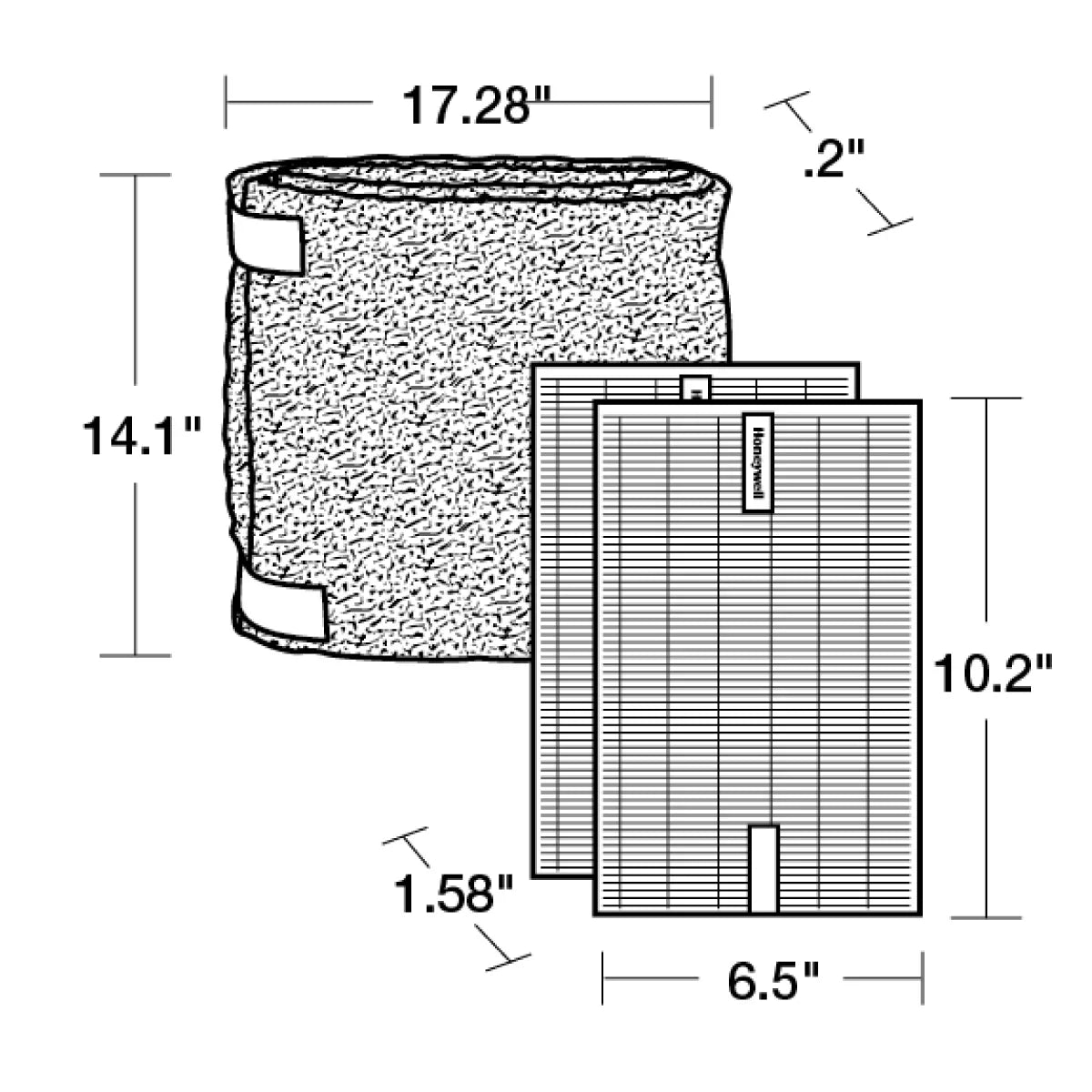 A Value R and Pack, Filter Pre-Filter HRF-ARVP100 Honeywell