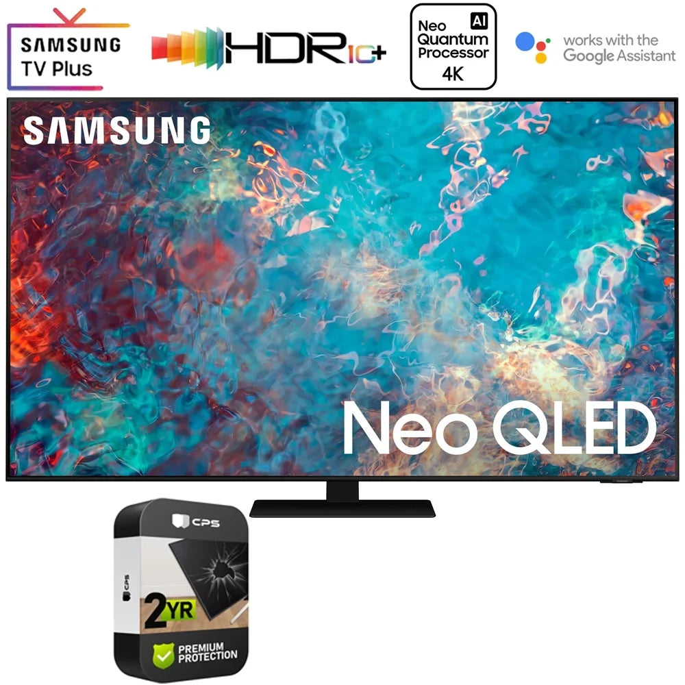 Smart QN75QN85AA 2 (Refurbished) Protection Year with Extended Neo QLED Plan Premium Inch Restored Samsung 4K 75 (2021) Bundle TV