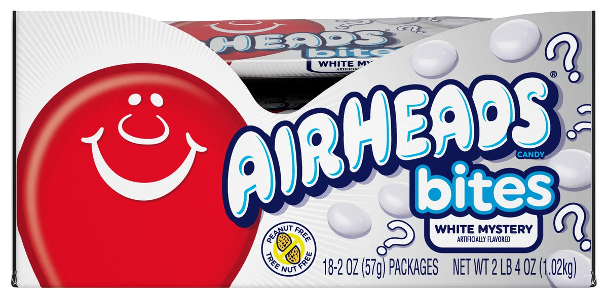 Pack, Pack of Bites White Airheads 2oz, 18 Mystery, Candy
