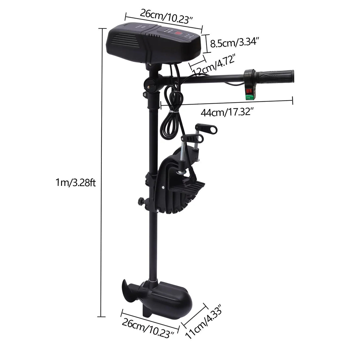 Trolling Electric Outboard Duty Motor 48V 260lbs Fishing Boat Engine Motor Heavy