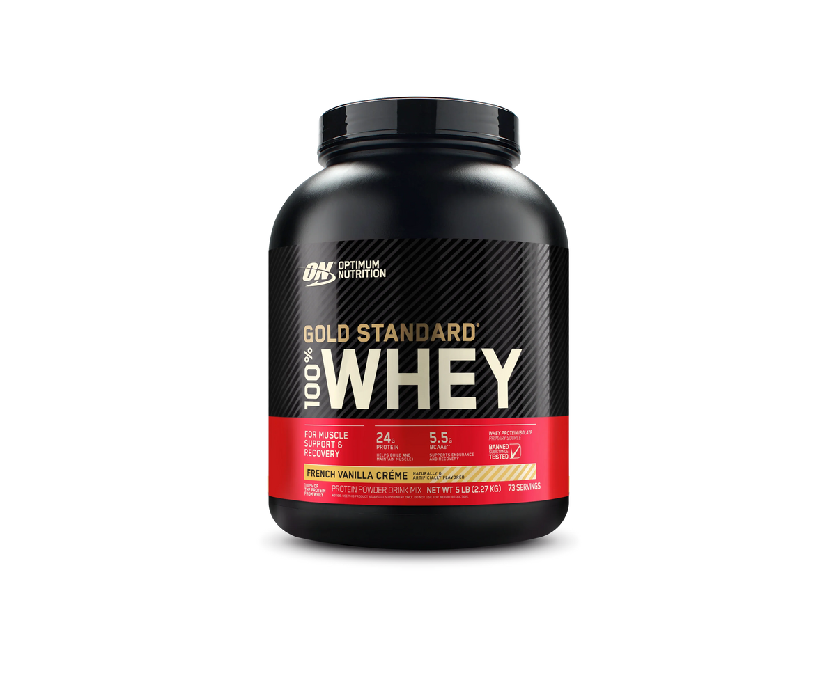 Protein Creme, 100% 73 Standard Vanilla Optimum lb, Servings 5 Gold Whey Nutrition, Powder, French