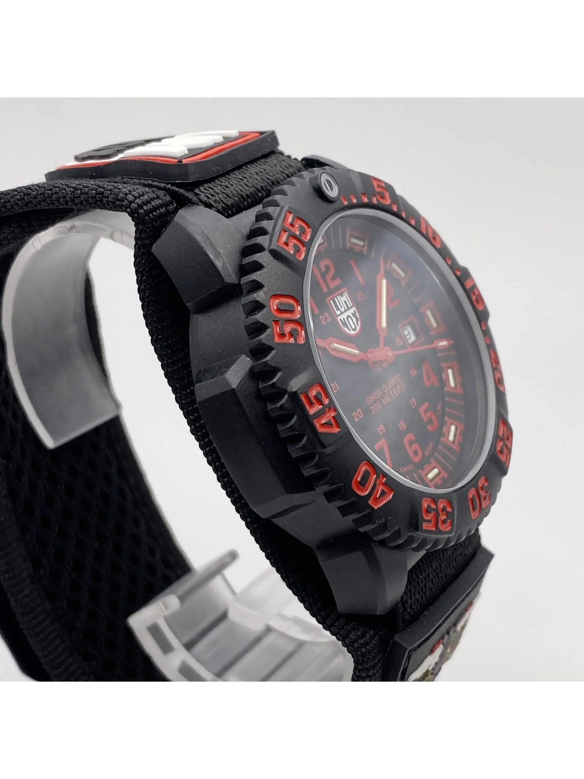 Carbon Watch Colormark Navy XS.3065 (Good) Luminox Pre-owned Seal 44mm