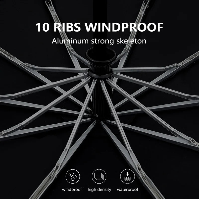 Anti Business UV Golf UPF50+ Handle 10 Windproof Ribs Sun Umbrellas Umbrella Wood Umbrella Men Clear Parasol