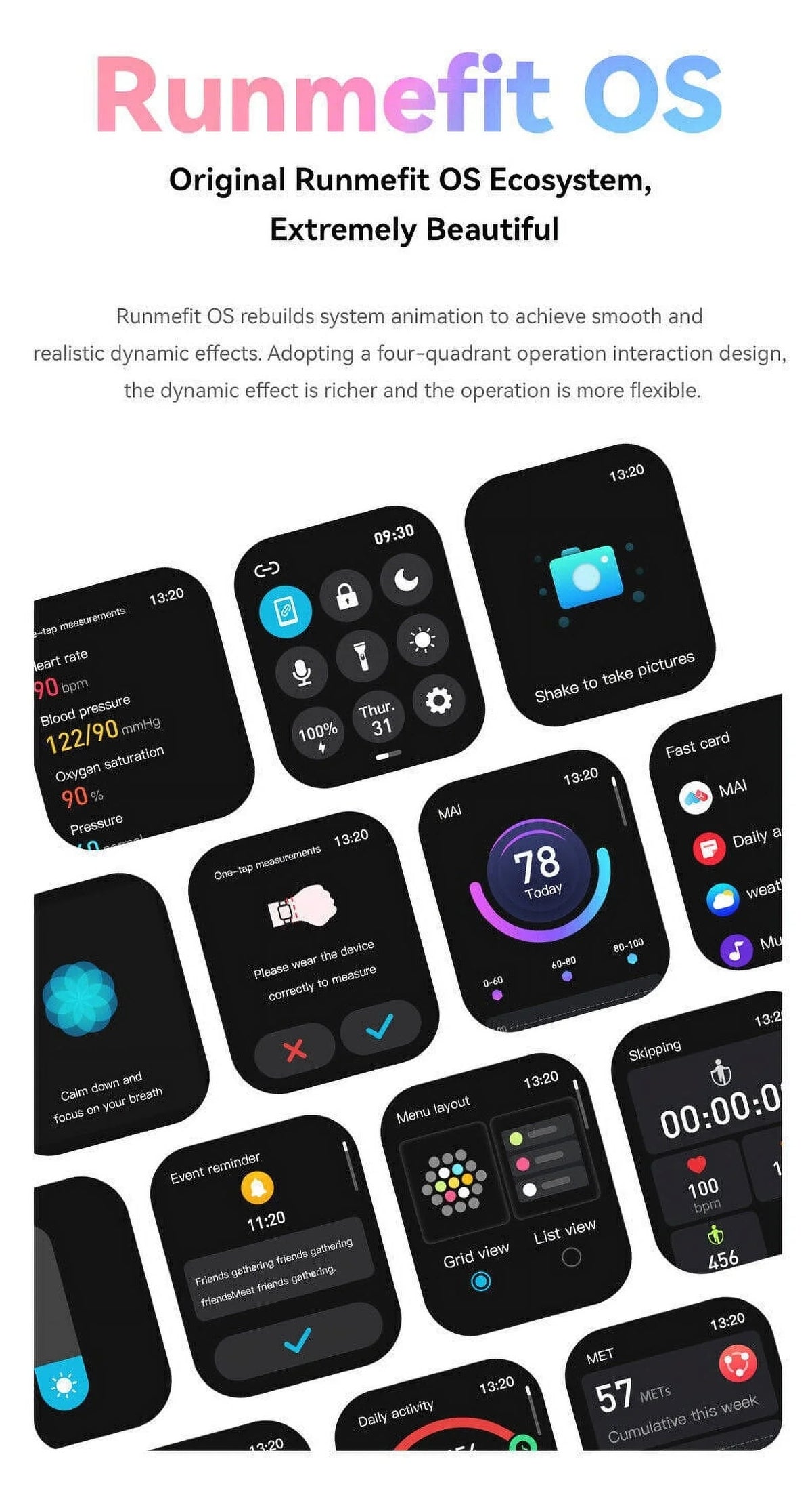 iOS GTS5 Fitness Smart Pressure Women Tracker for Blood Black and Watch Men Android
